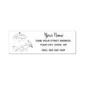 セルシンプル番号を持つ差出人住所 セルフインキングスタンプ (デザイン)