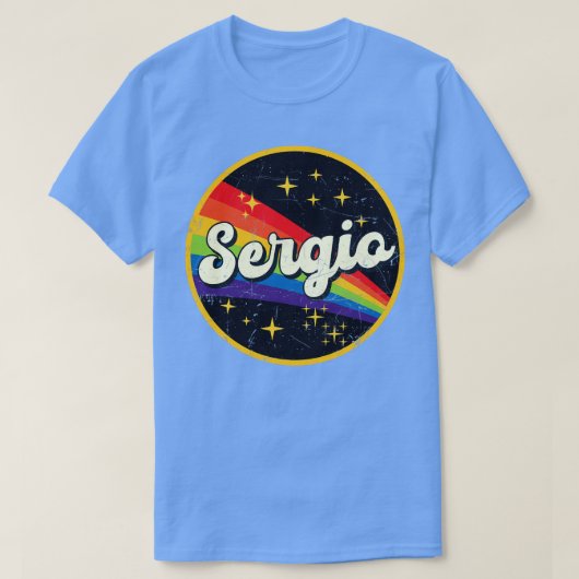 セルジオレインボーイン宇宙ヴィンテージグルンゲスタイル Tシャツ (デザイン正面)