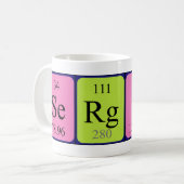 セルジオ周期表名mug コーヒーマグカップ (正面左)