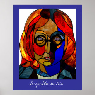 セルジオ・ソロモンによる大きなステンドグラスのポスター ポスター