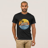 セルジオ レトロ サンセット 名前 デザイン Tシャツ (正面フル)