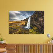 セルジャランズフォスの美しい景観 キャンバスプリント (インサイチュ (リビング))