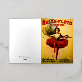 セルズフロートワイヤダンサーサーカスプリンセスビクトリア 箔グリーティングカード (外側レイダウン)