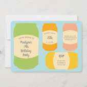 セルツァーソーダ缶サマーバースデーパーティー 招待状 (正面)