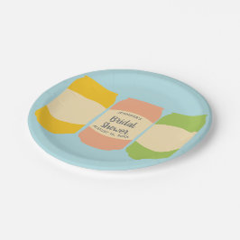 セルツァーソーダ缶パーソナライズされたブライダルシャワーパーティー ペーパープレート