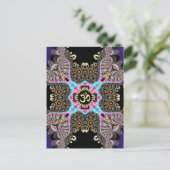 セルティックアラベスクフュージョン金ゴールドOMアートハガキ ポストカード (スタンド正面)