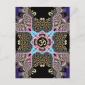 セルティックアラベスクフュージョン金ゴールドOMアートハガキ ポストカード (正面)