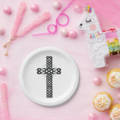 セルティッククロスホワイト紙プレート ペーパープレート (パーティー)