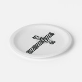 セルティッククロスホワイト紙プレート ペーパープレート (アングル)