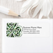 セルティックシャムロックデザイン2差出人住所ラベル ラベル (インサイチュ)