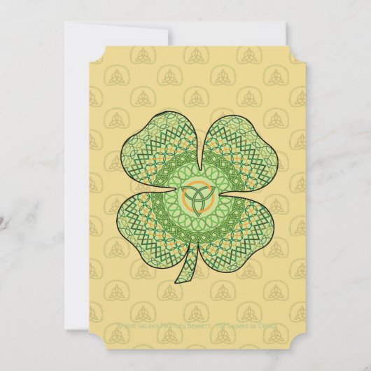 セルティックシャムロックパーティの招待状 招待状 (裏面)