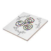 セルティックトリスケルの強さのパワーシンボル タイル (側面)