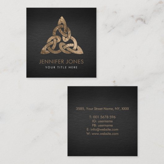 セルティックトリニティノットオーナメント スクエア名刺 (正面/裏面)