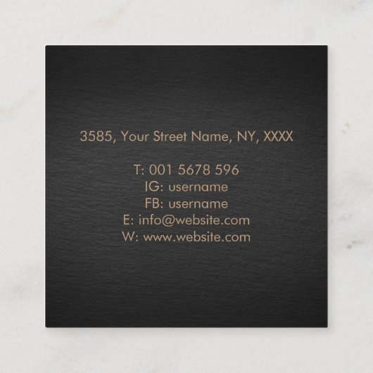 セルティックトリニティノットオーナメント スクエア名刺 (裏面)