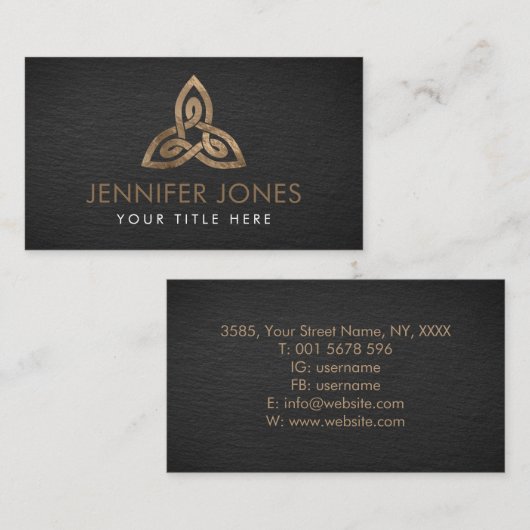 セルティックトリニティノットオーナメント 名刺 (正面/裏面)