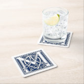 セルティックドラゴンイニシャルM スクエアペーパーコースター (インサイチュ)