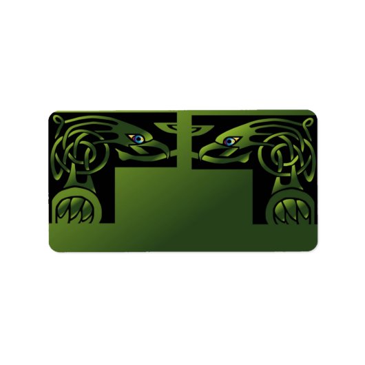 セルティックドラゴン住所 シール (正面)