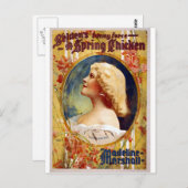 セルデンのファおもしろいルスア春チキン ポストカード (正面/裏面)