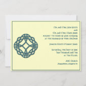 セルトエタニティノットティール（緑がかった色）結婚式招待状 招待状 (正面)