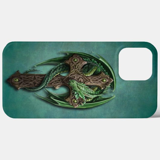 セルトカッコいいティックトバルクロスドラゴンタトゥーアートデザイン Case-Mate iPhoneケース (裏面 (横))