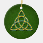 セルトトリニティノットまたはトリケトラセラミックオーナメント セラミックオーナメント (正面)