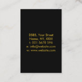 セルトバタフライオーナメント-緑と金ゴールド 名刺 (裏面)