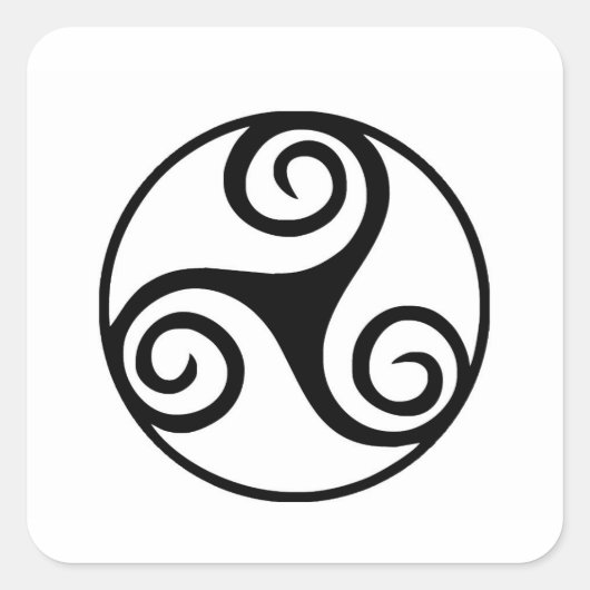 セルト伝統的ティックトリスケレデザイン スクエアシール (正面)