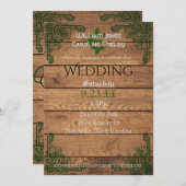 セルト素朴ティックカダグ結婚式招待状 招待状 (正面/裏面)