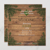 セルト素朴ティックカダグ結婚式招待状 招待状 (正面/裏面)
