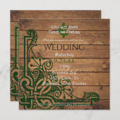 セルト素朴ティックカダグ結婚式招待状 招待状 (正面/裏面)
