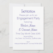 セルト·スコティッシュ·婚約パーティ 招待状 (裏面)