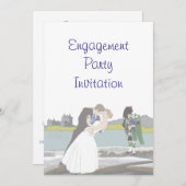 セルト·スコティッシュ·婚約パーティ 招待状 (正面/裏面)