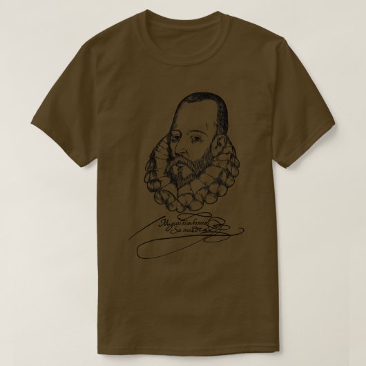 セルバンテスペインのィ著者書籍の文献 Tシャツ (デザイン正面)