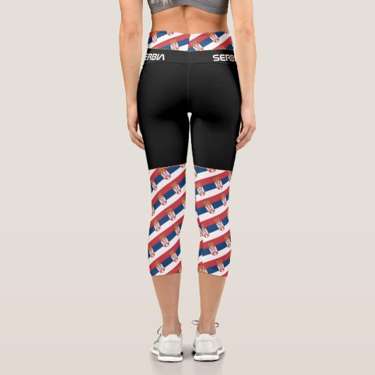 セルビアおよびセルビア国旗のファッション、フィットネス カプリレギンス (裏面)