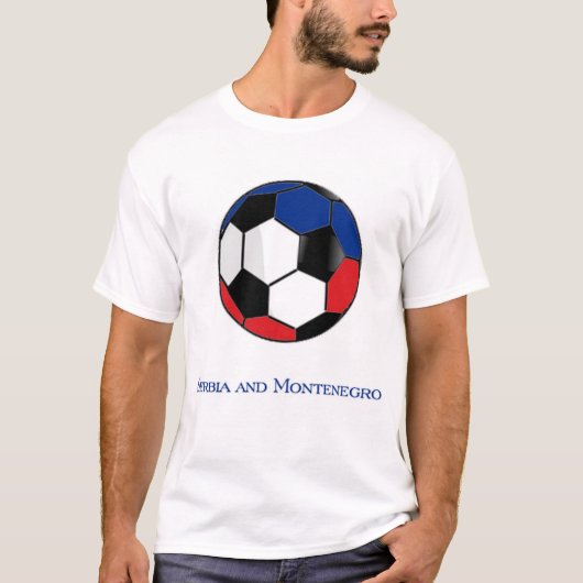セルビアおよびモンテネグロのワールドカップのサッカーのTシャツ Tシャツ (正面)