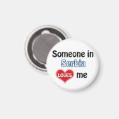 セルビアにいる誰かが私を愛している マグネット (正面/裏面)