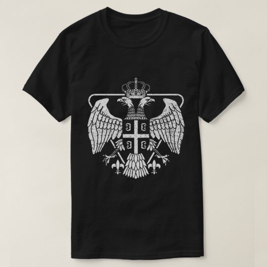 セルビアのイーグルコート・オブ・アームズ Tシャツ (デザイン正面)