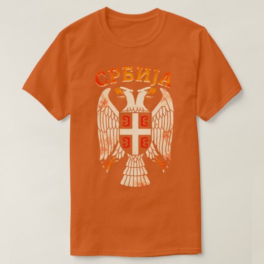 セルビアのイーグルシュビヤ12 Tシャツ (デザイン正面)