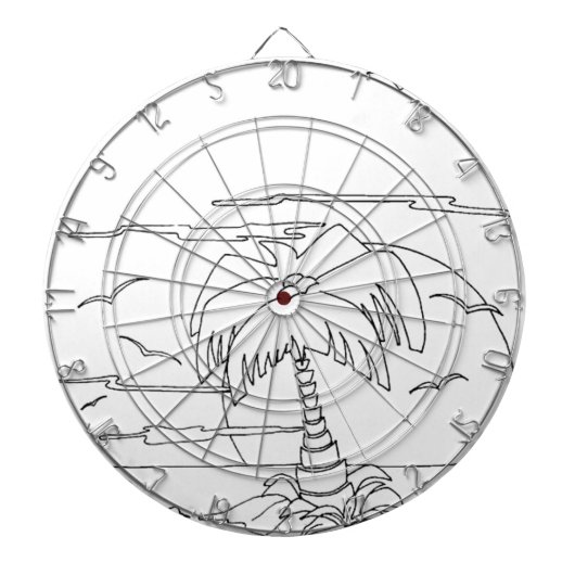 セルビアのキリル島 ダーツボード (正面)