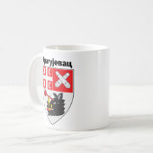 セルビアのクラグイェヴァツの紋章 コーヒーマグカップ (正面左)