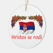 セルビアのクリスマス セラミックオーナメント (左)