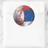 セルビアのサッカーボール ラウンドシール (バッグ)