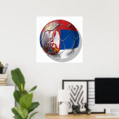 セルビアのサッカー2014ワールドカップのボール愛好家Srbija ポスター (ホームオフィス)