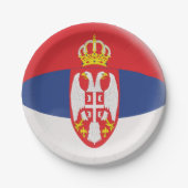 セルビアのセルビア人の旗 ペーパープレート (正面)