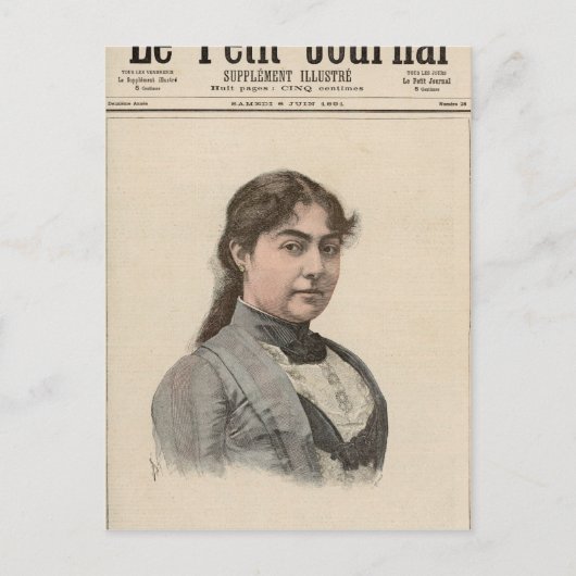 セルビアのナタリヤ女王 ポストカード (正面)