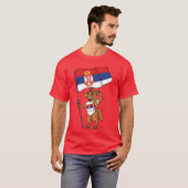 セルビアのファンの馬の友達 Tシャツ (正面フル)