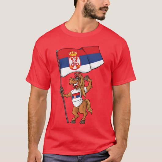 セルビアのファンの馬の友達 Tシャツ (正面)