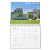 セルビアの修道院 カレンダー (3月 2027)