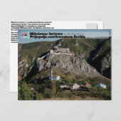 セルビアの修道院 – ミレシェヴァック要塞 ポストカード (正面/裏面)