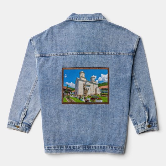 セルビアの修道院 – ミレシェヴァ修道院2 デニムジャケット (裏面)